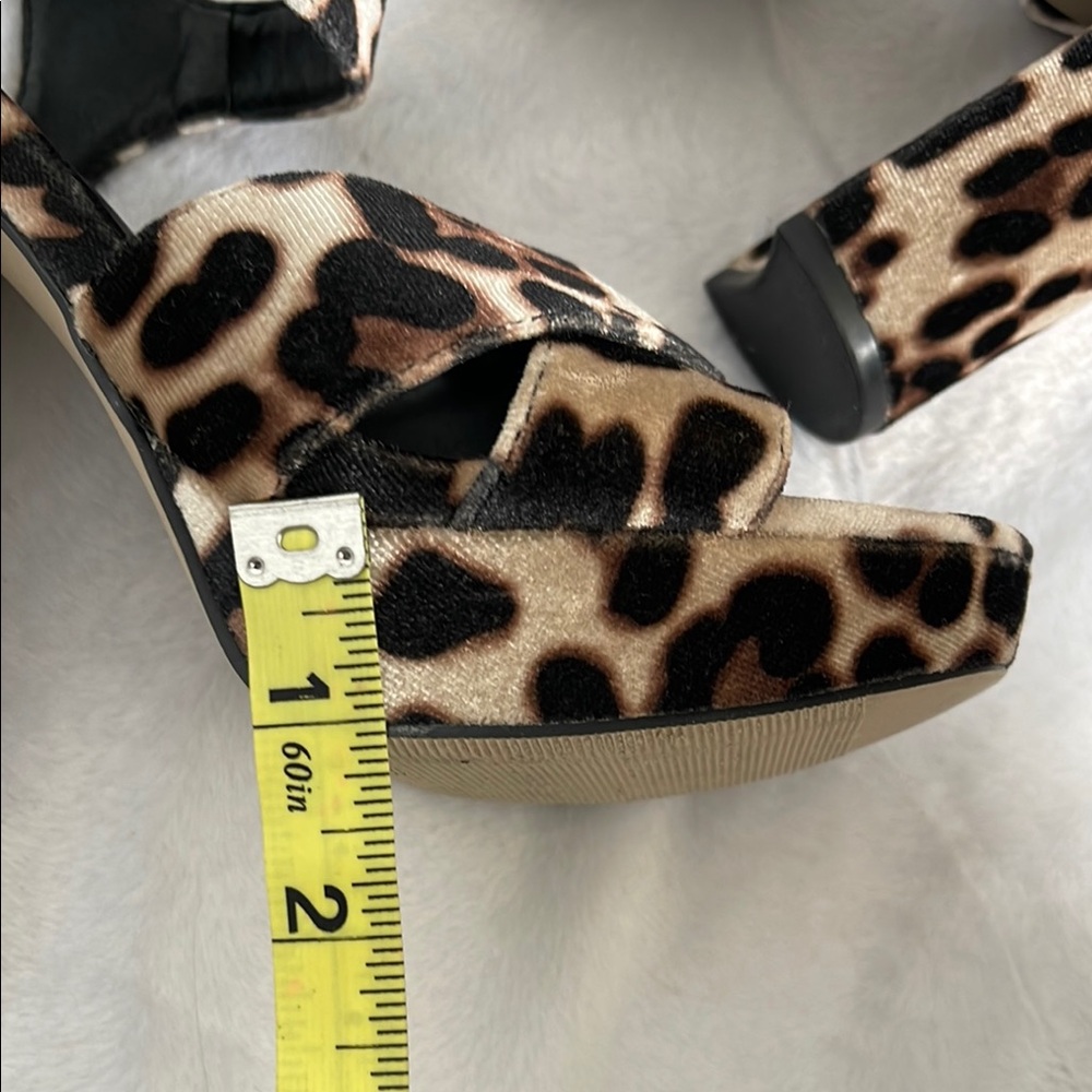 animal print block platform heel size 7 - Picture 5 of 10